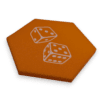 Coupelles de rangement hexagonales magnétiques FigAmat pour jeux de société : bacs empilables et modulables avec compartiments pour ressources, jetons et accessoires.