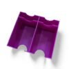 Insert de rangement violet et néon FigAmat pour Zombicide: Army of the Dead : organisateur imprimé en 3D avec couvercles gravés, compatible protège-cartes Mayday Games.