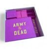 Boîte de rangement violette imprimée en 3D FigAmat pour les figurines de Zombicide: Army of the Dead : inclut des plateaux de tri amovibles pour zombies et survivants.