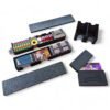 Insert de rangement noir avec couvercles FigAmat pour Zombicide: Army of the Dead : organisateur complet compatible avec les protège-cartes (sleeves) Mayday Games.