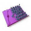 Boîte de rangement violette imprimée en 3D FigAmat pour les figurines de Zombicide: Army of the Dead : inclut des plateaux de tri amovibles pour zombies et survivants.
