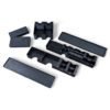 Insert de rangement noir avec couvercles FigAmat pour Zombicide: Army of the Dead : organisateur complet compatible avec les protège-cartes (sleeves) Mayday Games.