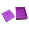 Boîte de rangement violette imprimée en 3D FigAmat pour les figurines de Zombicide: Army of the Dead : inclut des plateaux de tri amovibles pour zombies et survivants.