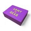 Boîte de rangement violette imprimée en 3D FigAmat pour les figurines de Zombicide: Army of the Dead : inclut des plateaux de tri amovibles pour zombies et survivants.