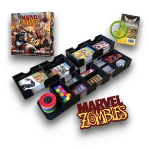 Rangement Marvel Zombies et X-Men Resistance insert 3D pour cartes et jetons FigAmat