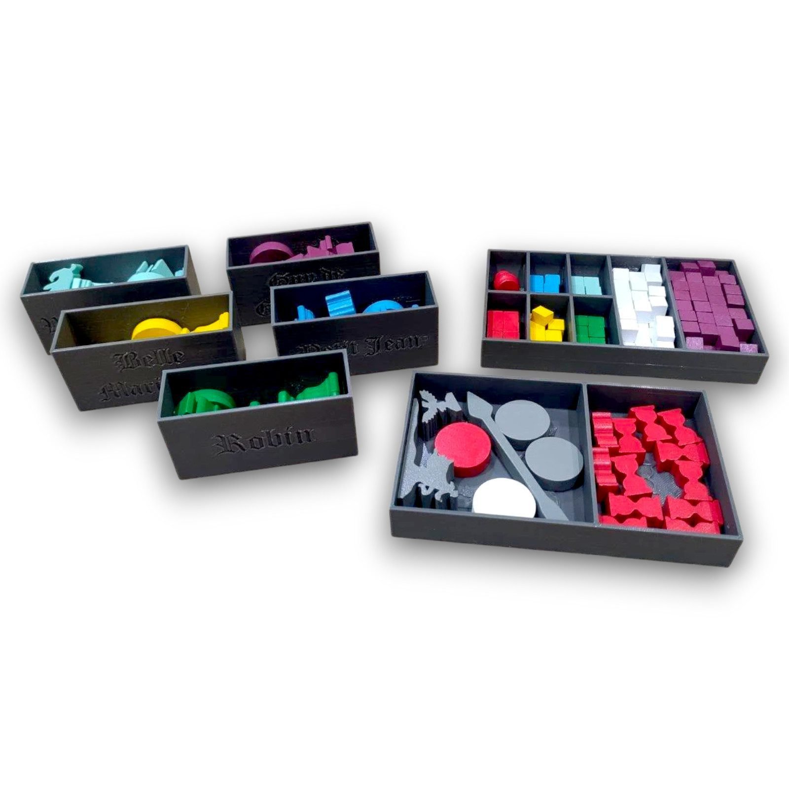 Rangement Robin des Bois insert 3D complet pour pions et tuiles FigAmat