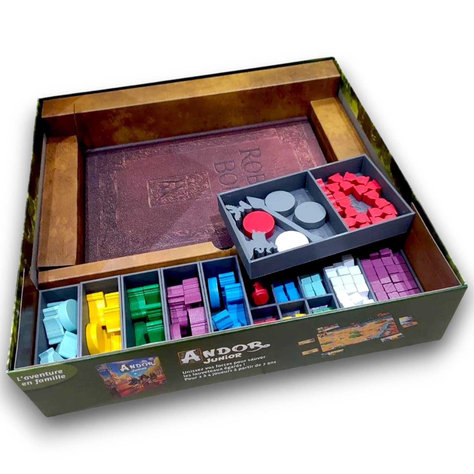 Rangement Robin des Bois insert 3D complet pour pions et tuiles FigAmat