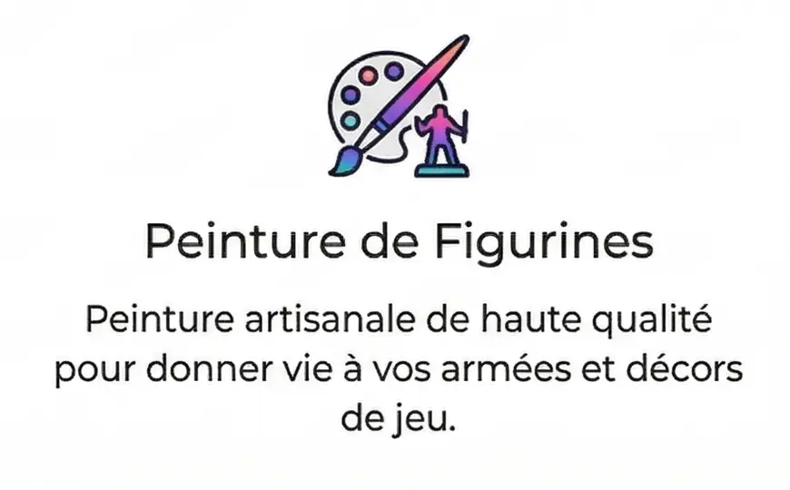 Service de peinture artisanale de figurines et décors de jeu par FigAmat.