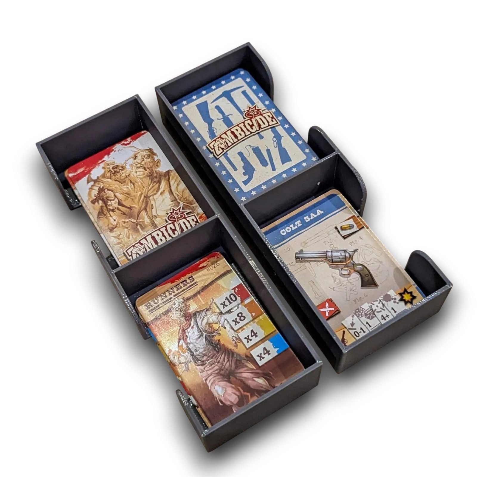 Rangement Zombicide Undead or Alive insert 3D pour cartes et jetons FigAmat