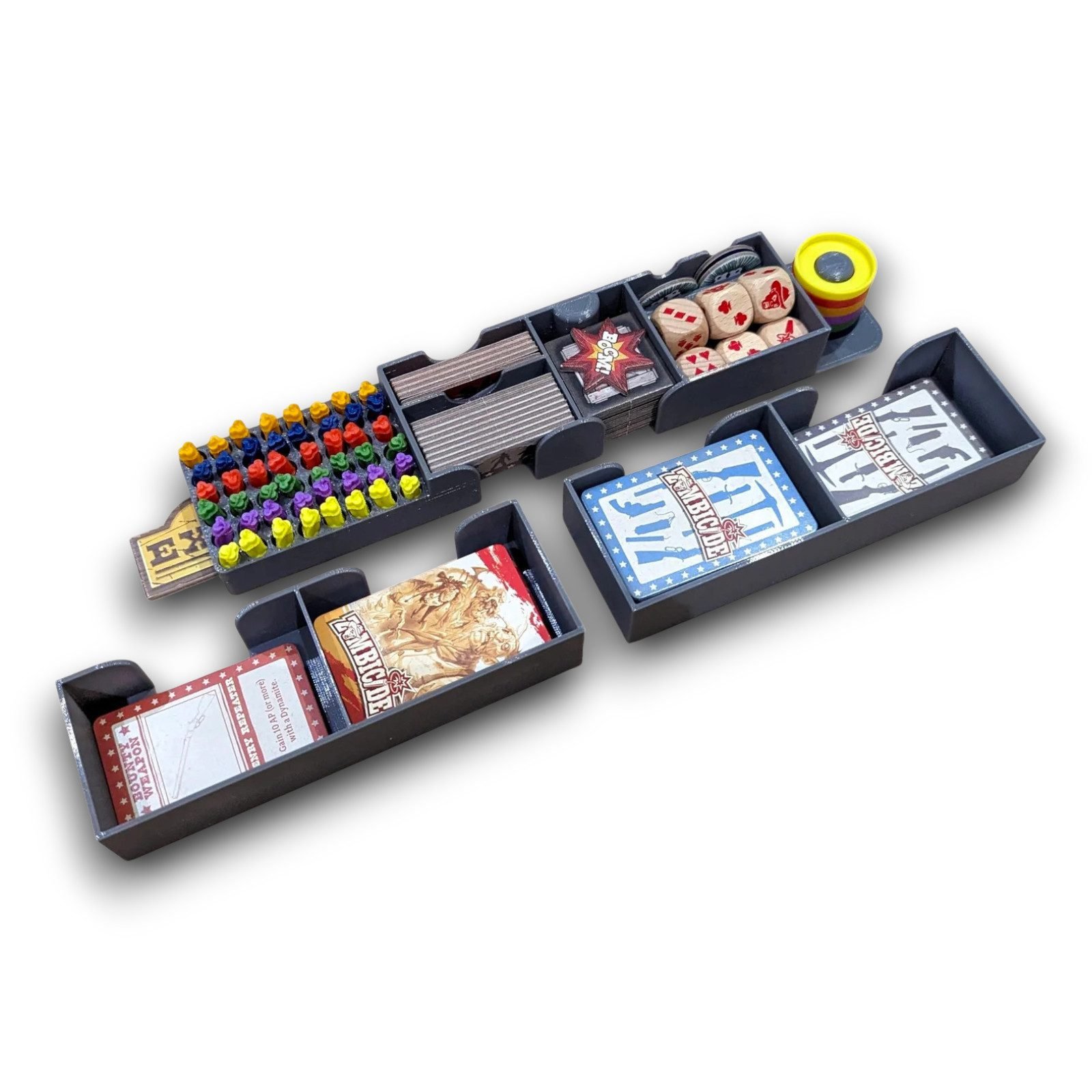 Rangement Zombicide Undead or Alive insert 3D pour cartes et jetons FigAmat