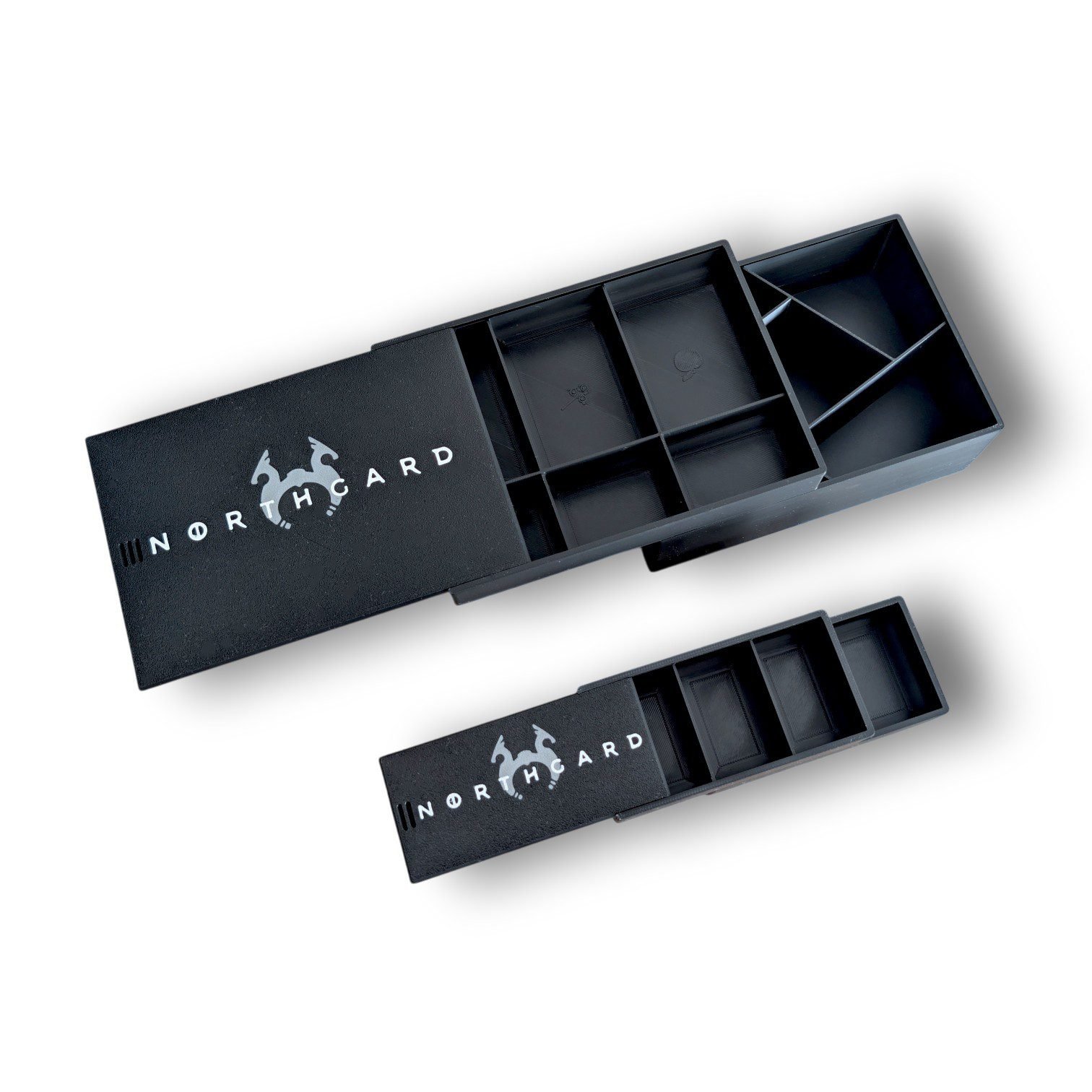 Rangement Northgard insert 3D et bois pour figurines tuiles et jetons FigAmat