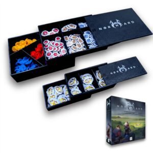 Rangement Northgard insert 3D et bois pour figurines tuiles et jetons FigAmat